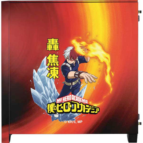 My Hero Academia Shoto Todoroki Season 4 Corsair 4000D Tempered Glass Mid-Tower ATX Case Skin