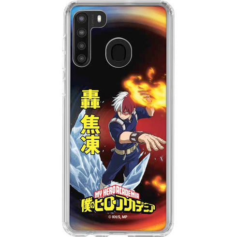 My Hero Academia Shoto Todoroki Season 4 Galaxy A21 Clear Case