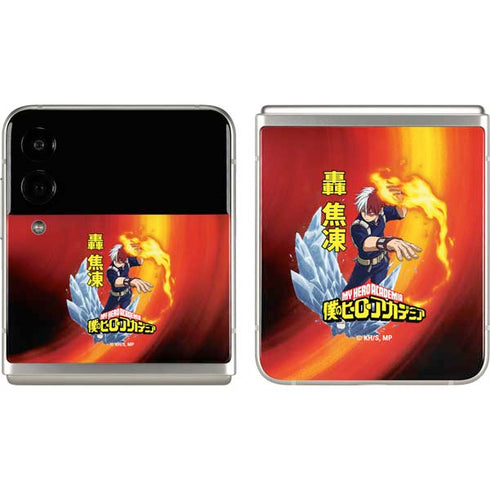 My Hero Academia Shoto Todoroki Season 4 Galaxy Z Flip3 5G Skin