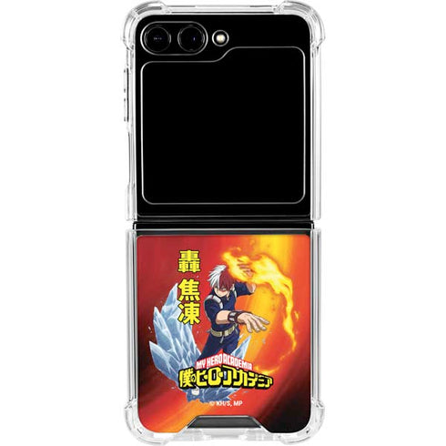 My Hero Academia Shoto Todoroki Season 4 Galaxy Z Flip6 Clear Case