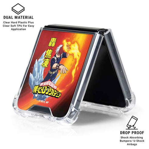 My Hero Academia Shoto Todoroki Season 4 Galaxy Z Flip6 Clear Case