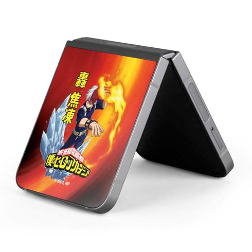 My Hero Academia Shoto Todoroki Season 4 Galaxy Z Flip6 Skin