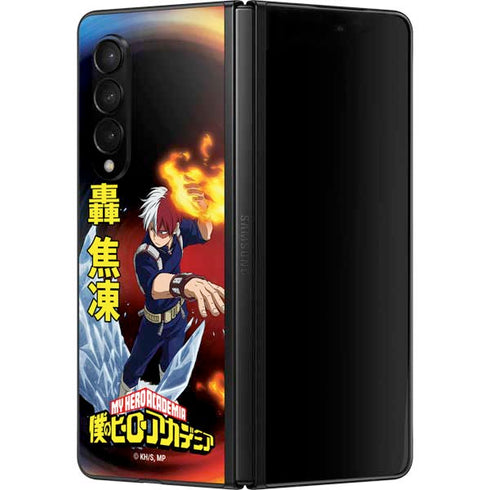 My Hero Academia Shoto Todoroki Season 4 Galaxy Z Fold3 5G Skin