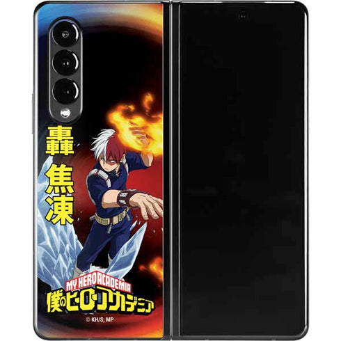 My Hero Academia Shoto Todoroki Season 4 Galaxy Z Fold3 5G Skin