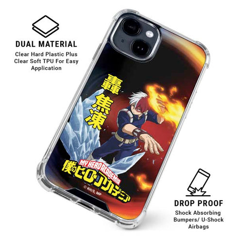 My Hero Academia Shoto Todoroki Season 4 iPhone 14 Plus Clear Case