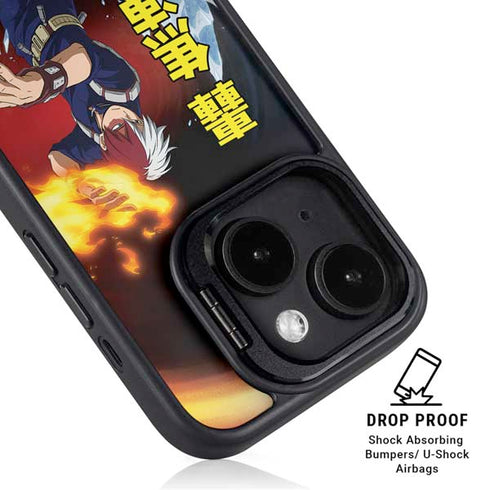 My Hero Academia Shoto Todoroki Season 4 iPhone 15 Plus Kickstand Case