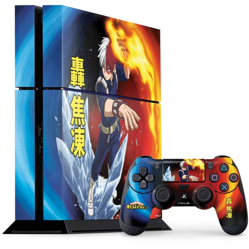 My Hero Academia Shoto Todoroki Season 4 PS4 Console and Controller Bundle Skin