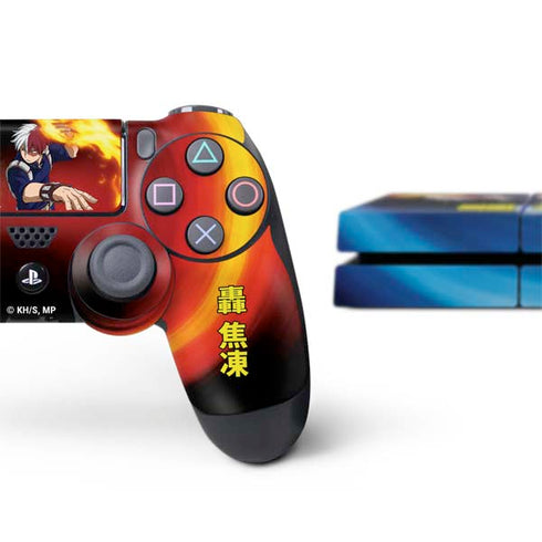 My Hero Academia Shoto Todoroki Season 4 PS4 Console and Controller Bundle Skin