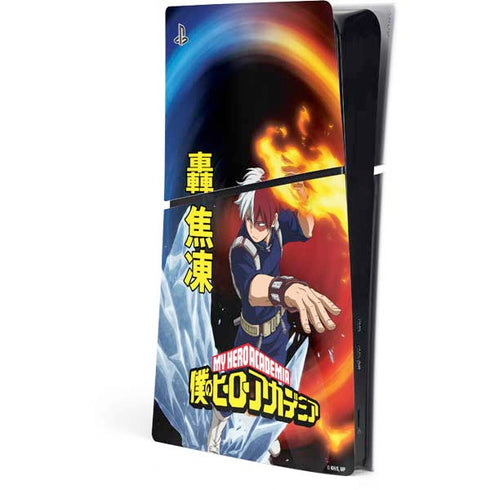 My Hero Academia Shoto Todoroki Season 4 PS5 Slim Digital Edition Console Skin