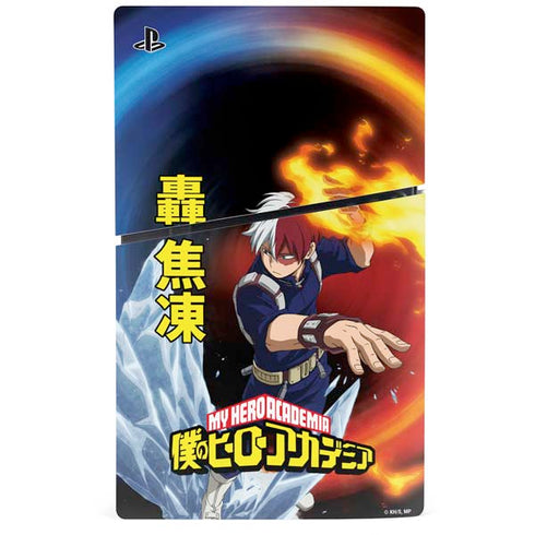 My Hero Academia Shoto Todoroki Season 4 PS5 Slim Digital Edition Console Skin