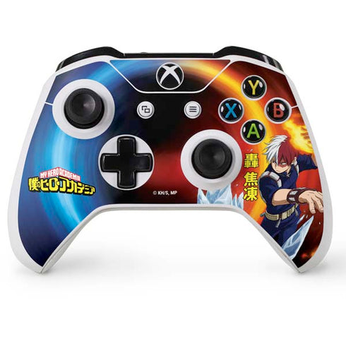 My Hero Academia Shoto Todoroki Season 4 Xbox One S Console and Controller Bundle Skin
