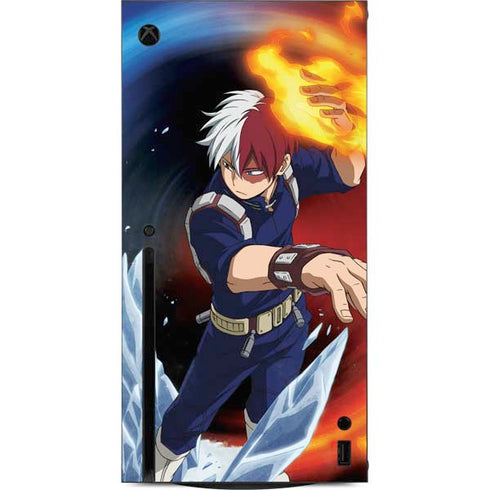 My Hero Academia Shoto Todoroki Season 4 Xbox Series X Console Skin
