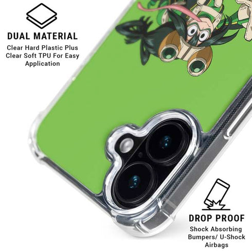 My Hero Academia Tsuyu Season 5 iPhone 16 Plus Clear Case