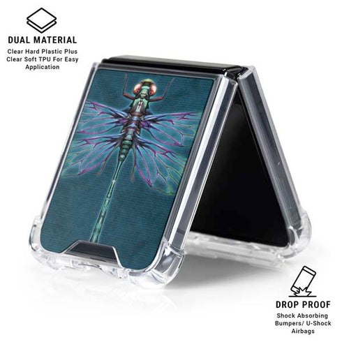 Mystical Dragonfly by Brigid Ashwood Galaxy Z Flip6 Clear Case