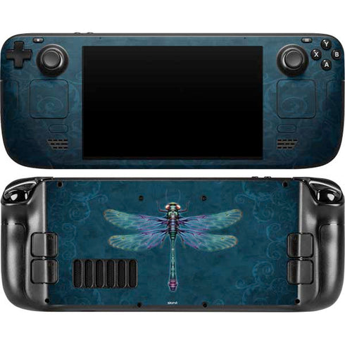 Mystical Dragonfly by Brigid Ashwood Steam Deck Handheld Gaming Computer OLED Skin
