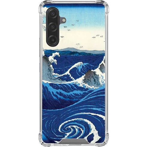 View of the Naruto whirlpools at Awa by Hiroshige Galaxy A17 Clear Case