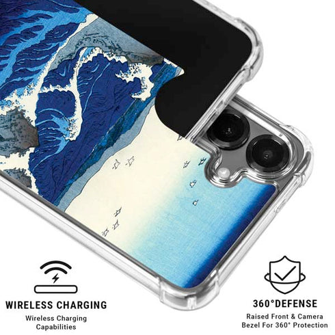 View of the Naruto whirlpools at Awa by Hiroshige Galaxy S26 Clear Case