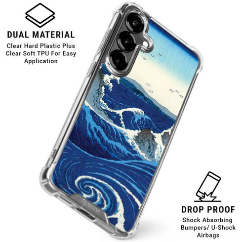 View of the Naruto whirlpools at Awa by Hiroshige Galaxy S26 Plus Clear Case