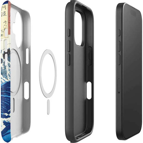 View of the Naruto whirlpools at Awa by Hiroshige iPhone 16 Magsafe Impact Case