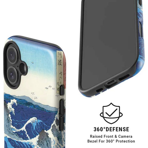 View of the Naruto whirlpools at Awa by Hiroshige iPhone 16 Plus Magsafe Impact Case