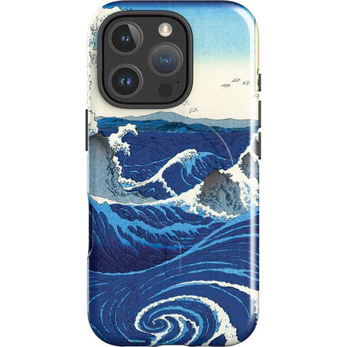 View of the Naruto whirlpools at Awa by Hiroshige iPhone 16 Pro Max Magsafe Impact Case