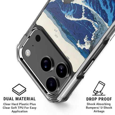 View of the Naruto whirlpools at Awa by Hiroshige iPhone 18 Pro Clear Case
