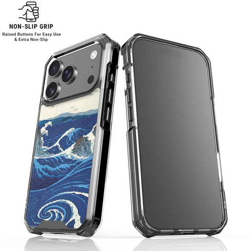 View of the Naruto whirlpools at Awa by Hiroshige iPhone 18 Pro Clear Case