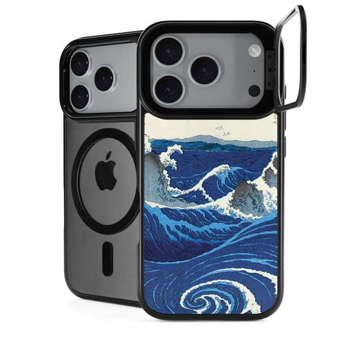 View of the Naruto whirlpools at Awa by Hiroshige iPhone 18 Pro Kickstand Case