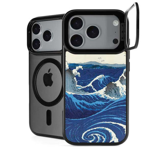 View of the Naruto whirlpools at Awa by Hiroshige iPhone 18 Pro Max Kickstand Case