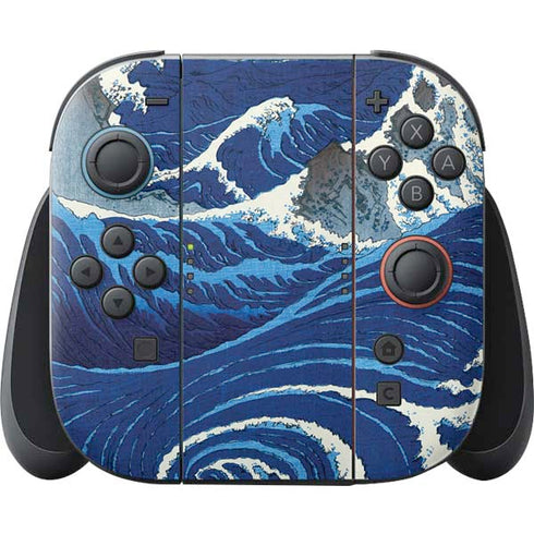 View of the Naruto whirlpools at Awa by Hiroshige Nintendo Switch 2 (2025) Joy-Con Controller Skin