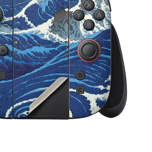 View of the Naruto whirlpools at Awa by Hiroshige Nintendo Switch 2 (2025) Joy-Con Controller Skin