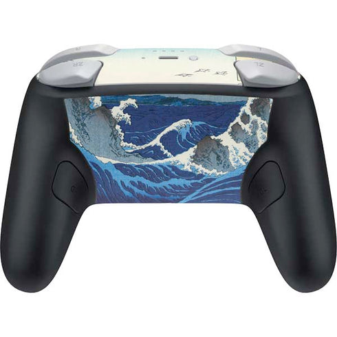 View of the Naruto whirlpools at Awa by Hiroshige Nintendo Switch 2 (2025) Pro Controller Skin