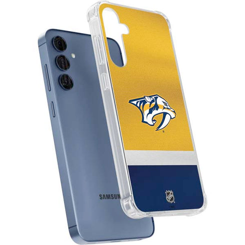 NHL Nashville Predators Alternate Jersey Galaxy A55 5G Clear Case