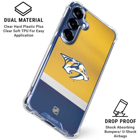 NHL Nashville Predators Alternate Jersey Galaxy S25 Plus Clear Case