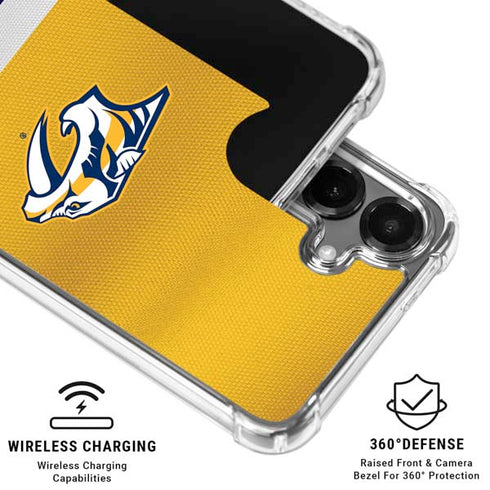 NHL Nashville Predators Alternate Jersey Galaxy S26 Plus Clear Case