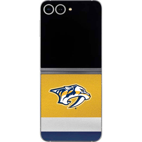 NHL Nashville Predators Alternate Jersey Galaxy Z Flip6 Skin