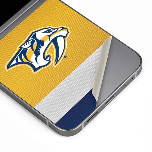 NHL Nashville Predators Alternate Jersey Galaxy Z Flip6 Skin