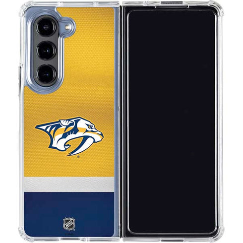 NHL Nashville Predators Alternate Jersey Galaxy Z Fold5 5G Clear Case
