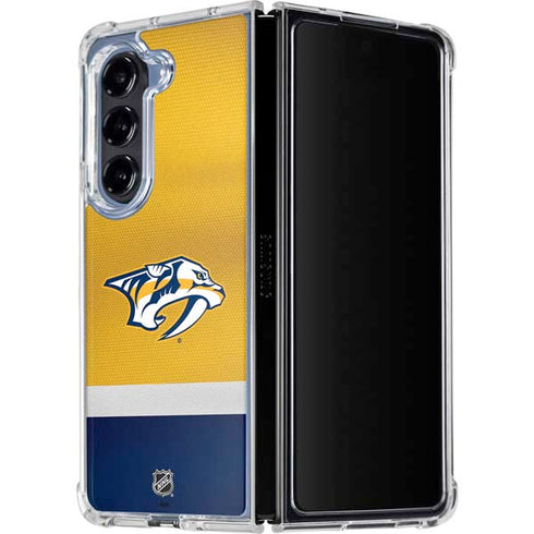 NHL Nashville Predators Alternate Jersey Galaxy Z Fold5 5G Clear Case