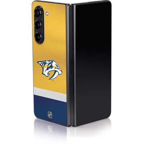 NHL Nashville Predators Alternate Jersey Galaxy Z Fold5 5G Skin