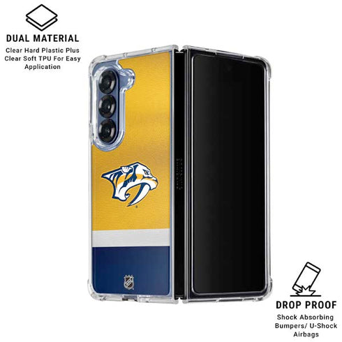 NHL Nashville Predators Alternate Jersey Galaxy Z Fold6 Clear Case