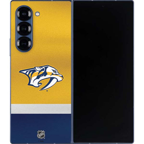 NHL Nashville Predators Alternate Jersey Galaxy Z Fold6 Skin