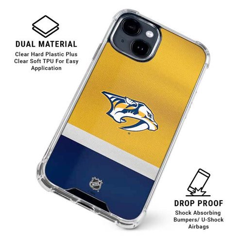 NHL Nashville Predators Alternate Jersey iPhone 15 Clear Case