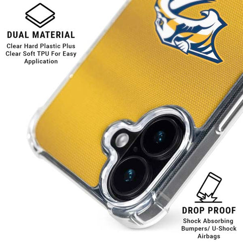NHL Nashville Predators Alternate Jersey iPhone 16 Clear Case