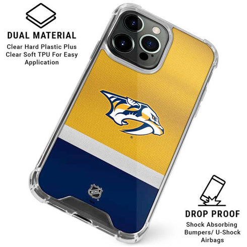 NHL Nashville Predators Alternate Jersey iPhone 16 Pro Clear Case