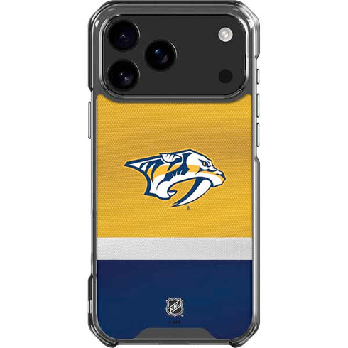 NHL Nashville Predators Alternate Jersey iPhone 17 Pro Max Clear Case