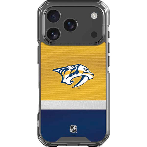 NHL Nashville Predators Alternate Jersey iPhone 18 Pro Clear Case