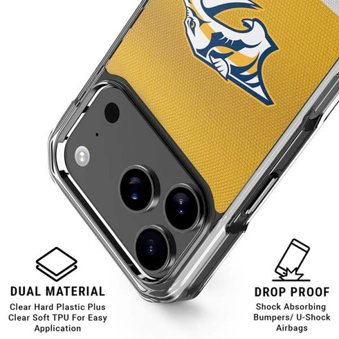 NHL Nashville Predators Alternate Jersey iPhone 18 Pro Clear Case