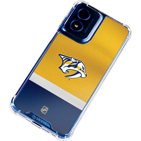 NHL Nashville Predators Alternate Jersey Moto G 5G (2024) Clear Case