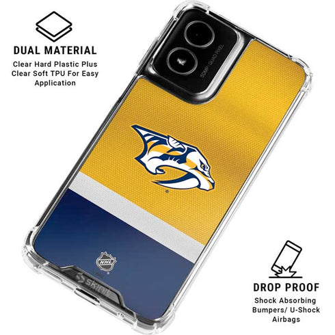 NHL Nashville Predators Alternate Jersey Moto G Power 5G (2024) Clear Case
